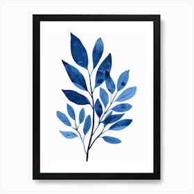 Blue Leaf 8 Art Print