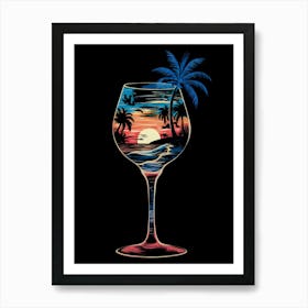 Sunset In A Wine Glass Art Print