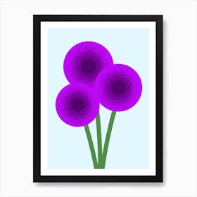 Purple Dahlias Art Print