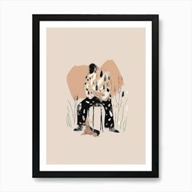 Man Sitting On A Chair 1 Art Print