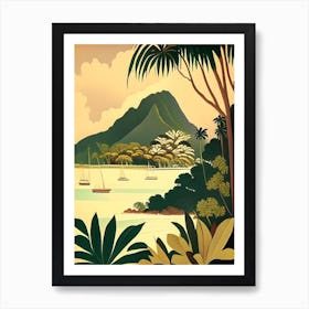 Huahine French Polynesia Rousseau Inspired Tropical Destination Art Print