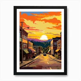 Port Townsend Retro Pop Art 15 Art Print