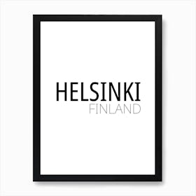 Helsinki Finland Typography City Country Word Art Print