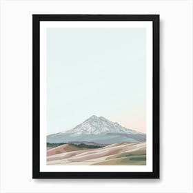 Mount Diablo Usa Color Line Drawing (1) Art Print