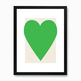 Heart Green Art Print