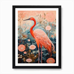 Flamingo 1 Detailed Bird Painting Art Print