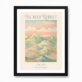 Flower Market Mount Norikura In Nagano, Japanese Landscape 3 Poster Art Print