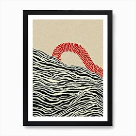 Fireworms II Linocut Art Print