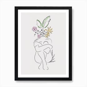 Flower Woman 2 Art Print