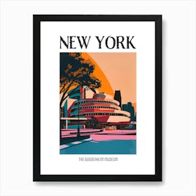 The Guggenheim Museum New York Colourful Silkscreen Illustration 2 Poster Art Print