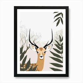 Deer In The Forest 15 Art Print