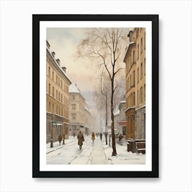 Swedish Winter Street Art Print