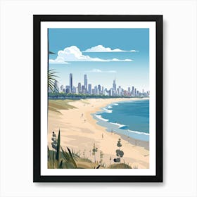 Gold Coast, Australia, Graphic Illustration 3 Poster