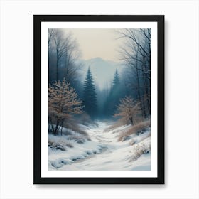 Snowy Forest 1 Art Print