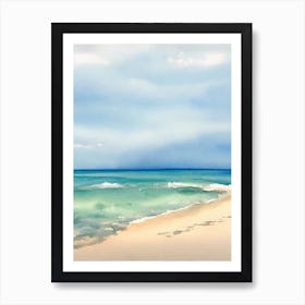 Anse Chastanet Beach 4, St Lucia Watercolour Art Print