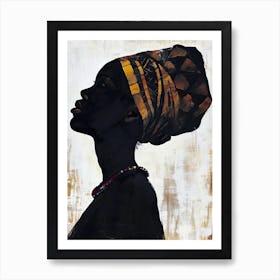 African Woman Minimalism Art Print