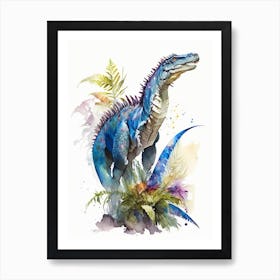 Kritosaurus 1 Watercolour Dinosaur Art Print