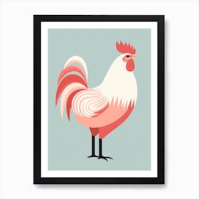 Minimalist Rooster 1 Illustration Art Print