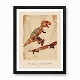 Parasaurolophus Vintage Dinosaur Poster 1 Affiche