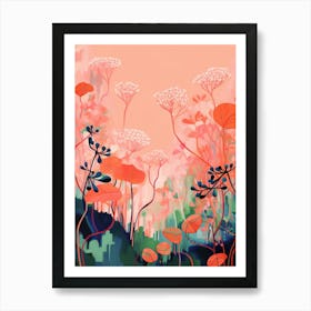 Boho Wildflower Painting Meadow Rue 2 Art Print