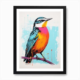 Andy Warhol Style Bird Dipper 3 Art Print