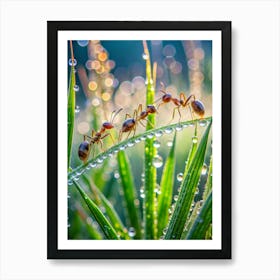 Dew Kissed Ants In The Early Morning Light Cap Art Print