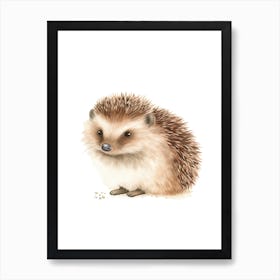 Baby Hedehog Watercolour Nursery 2 Art Print