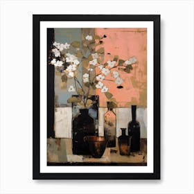 Still Life With White Blossoms Art Print