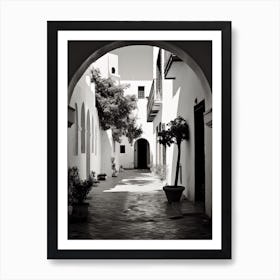 Cordoba, Spain, Black And White Analogue Photography 4 Art Print