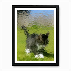 Kitty in the garden Art Print