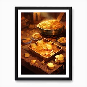 Gold Ingots And Coins Chinese New Year 3 Art Print