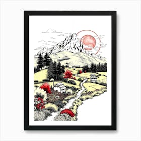 Mountain Landscape 6 Art Print