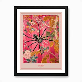 Floral Animal Painting Spider 1 Poster Art Print