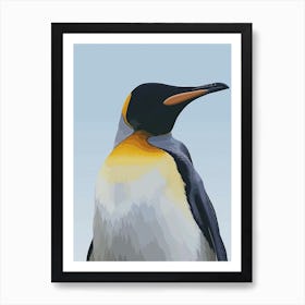 Emperor Penguin Deception Island Minimalist Illustration 3 Art Print