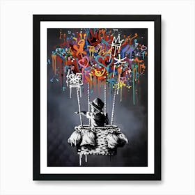 Banksy Little Child Canvas Print Art Print