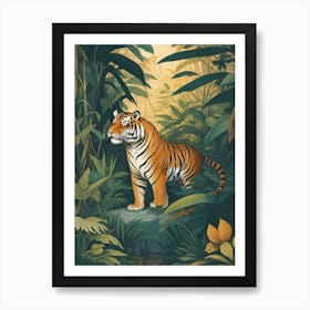 Tiger In The Jungle 1 Art Print