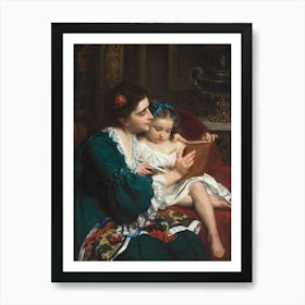 Mother And Child Reading Art Print