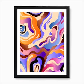 Abstract Colorful Marble Gradient Art Print