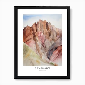 Purmamarca 2 Watercolour Travel Poster Art Print