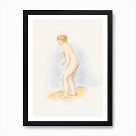 Standing Female Bather (1896), Pierre Auguste Renoir Art Print