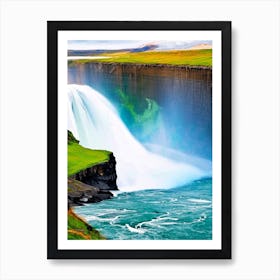 Gullfoss Waterfall, Iceland Majestic, Beautiful & Classic Art Print