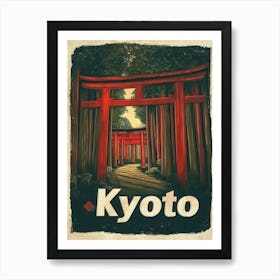 Aihrgdesign A Vintage Travel Poster Of Kyoto 1 Art Print