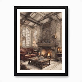 Harry Potter Living Room 1 Art Print