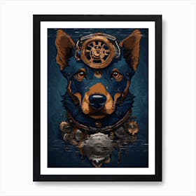 Steampunk Dog Art Print