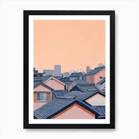 Osaka Rooftops Morning Skyline 4 Art Print