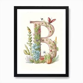 B  Letter, Alphabet Quentin Blake Illustration 2 Art Print