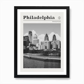 Philadelphia Pennsylvania Black And White Art Print