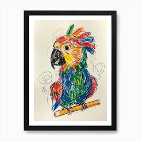 Colorful Parrot 1 Art Print