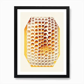 Honeycomb Background 3 Vintage Art Print