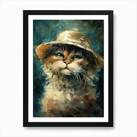 Cat In A Hat 1 Art Print